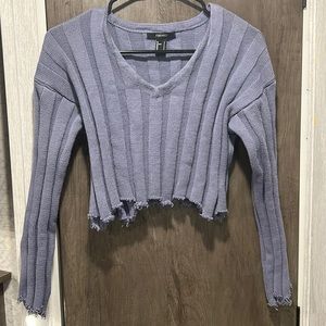 New Forever 21 cropped purple sweater